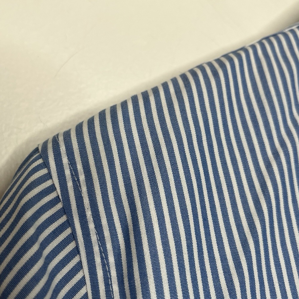 Coldwater Creek Striped Button Up Shirt Blue White Womens Size L Heritage Preppy - Picture 3 of 7